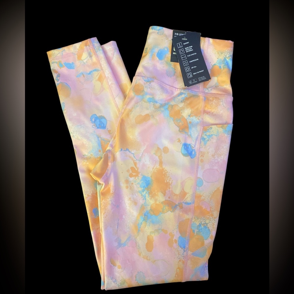 ID IDEOLOGY PRINTED CROPPED COMPRESSION LEGGINGS XS NWT